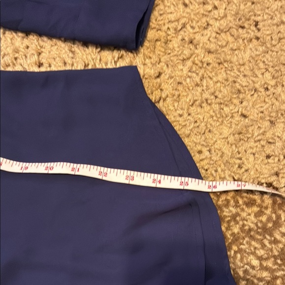 Express Blue Long Sleeve Button Down Blouse - Picture 12 of 13